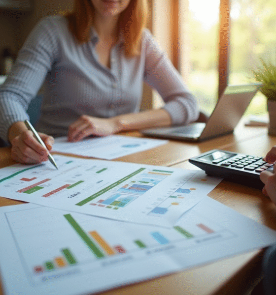Personne analysant des certificats d'énergie à la maison