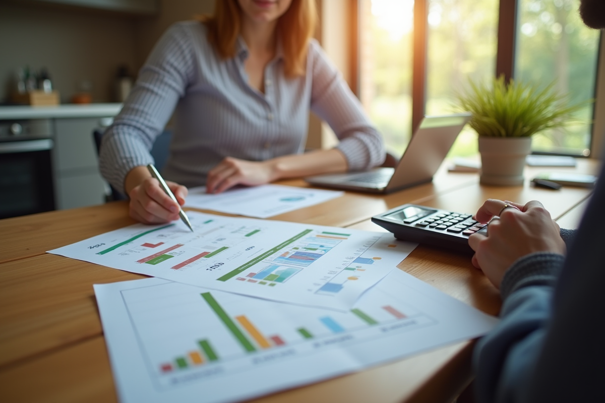 Personne analysant des certificats d'énergie à la maison