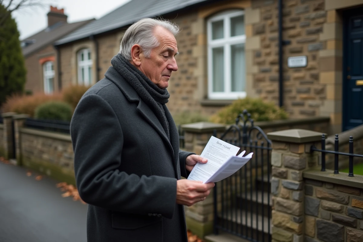 Vendeur immobilier devant sa maison en 2026 consultant les nouvelles conditions de vente Arthaud Immobilier